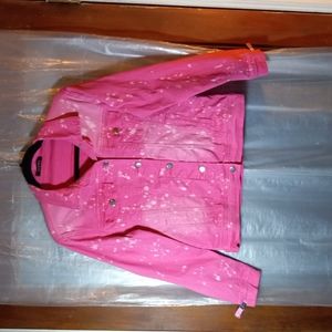 Banjul long sleeve denim pink jacket.